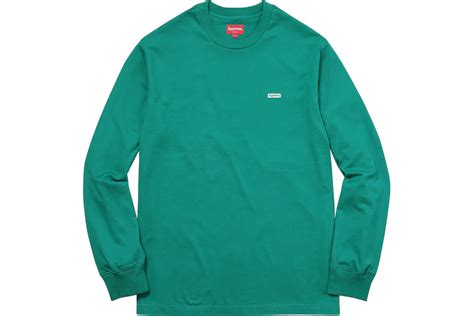 metallic box logo l/s tee|Supreme Metallic Box Logo L/S Tee Teal Men's .